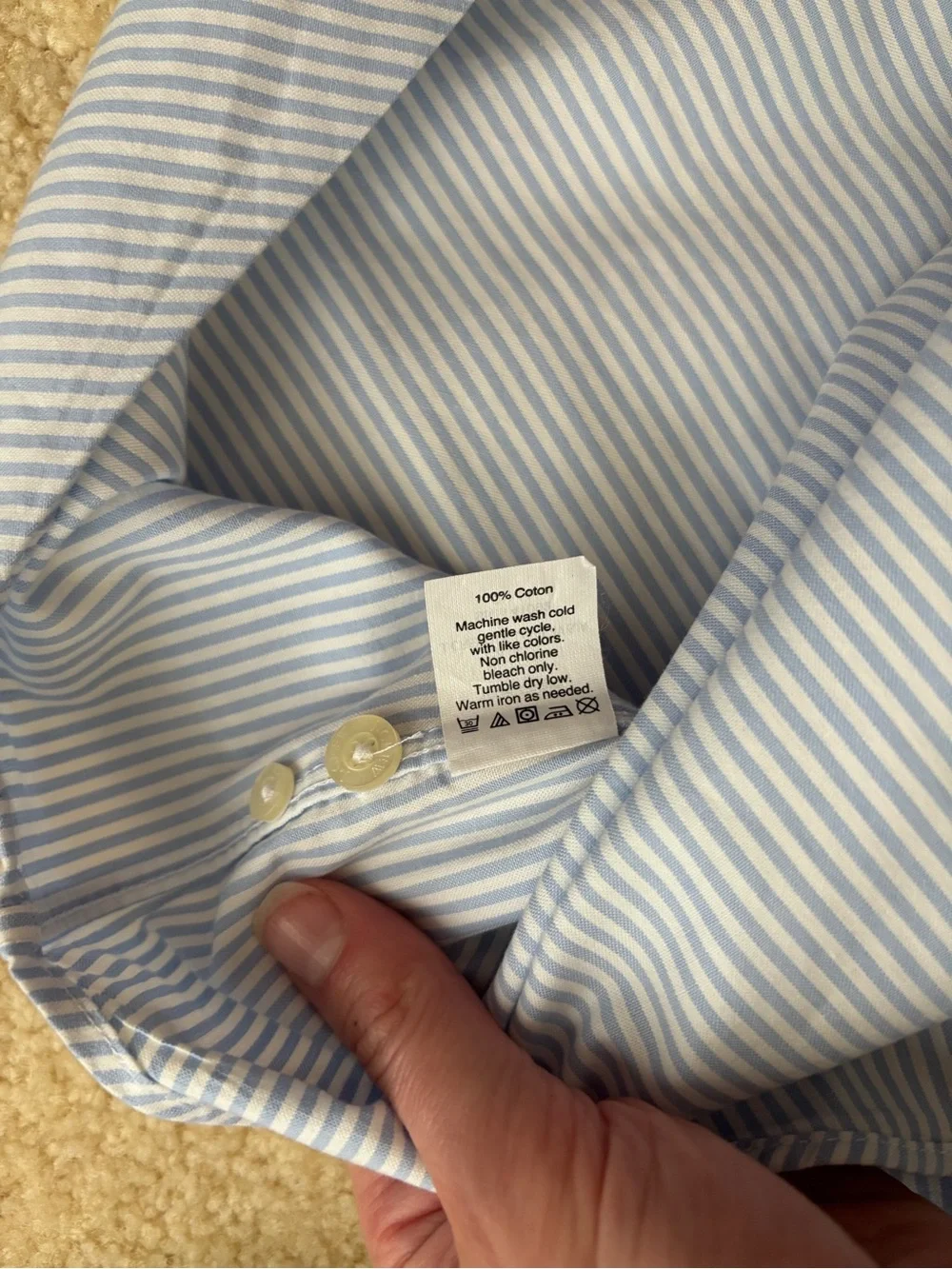 J. Crew Men's Striped Oxford Button Down Shirt Size Large